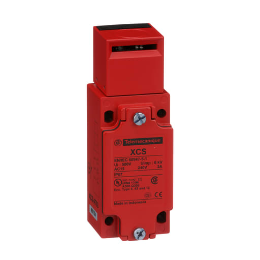 TESENSOR - TEC XCSA703 Preventa XCS, safety switches, metal safety switch, 2 NC and 1 NO, slow break, 1 entry tapped 0.5 inch NPT