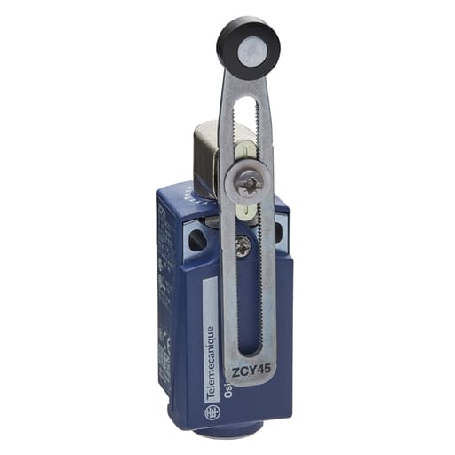TESENSOR - TEC XCKP2145N12 Limit switch, Limit switches XC Standard, XCKP, thermoplastic plastic roller lever var.length, 1NC+1 NO, snap, 1/2NPT