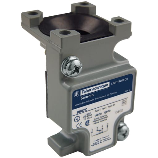 TESENSOR - TEC 9007CO52 NEMA limit switch, 9007C, heavy duty, compact, plug in body, 10A, 600V, 1NO/1NC