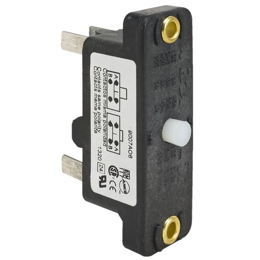 TESENSOR - TES Sensors 9007AO6 Snap switch, 9007AO, plunger head, 15A at 120VAC, 1NO/1NC, open type