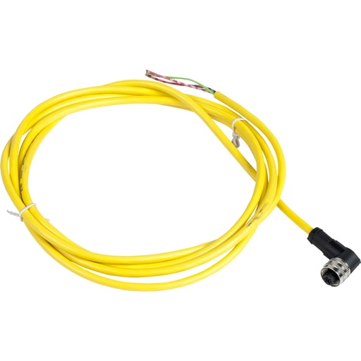 TESENSOR - TEC XZCPV1965L2 Pre wired connectors XZ, elbowed female, 1/2"20 UNF, 3 pins, cable PVC 2 m