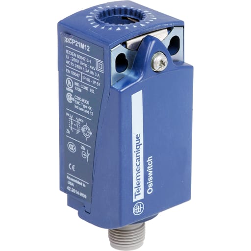 TESENSOR - TES ZCP21M12 Limit switch body, Limit switches XC Standard, ZCP, compact, 1NC+1 NO, snap action, M12 4P