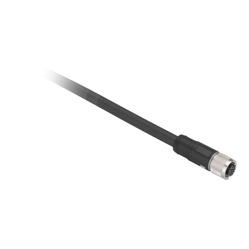 TESENSOR - TES XZCP29P11L10 Pre wired connectors XZ, straight female, M12, 8 pins, cable PUR 10 m