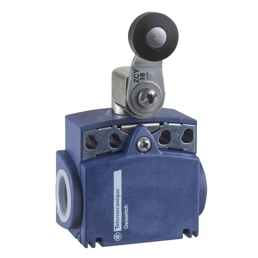 TESENSOR - TEC XCKT2118N12 Limit switch, Limit switches XC Standard, XCKT, thermoplastic roller lever, 1NC+1 NO, snap, 1/2NPT