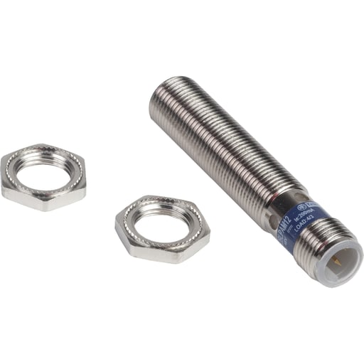 TESENSOR - TES XS512BLPAM12 Inductive proximity sensors XS, inductive sensor XS5 M12, L62mm, brass, Sn2mm, 12...48 VDC, M12