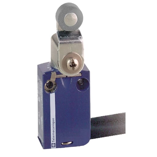 TESENSOR - TES XCMD2516L1 Limit switch, Limit switches XC Standard, XCMD, steel roller lever, 1NC+1 NO, slow, 1 m
