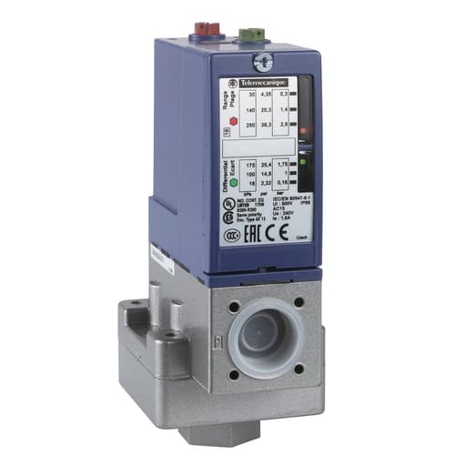 TESENSOR - TEC XMLBM02V2S11 vacuum switch XMLB -1 bar - adjustable scale 2 thresholds - 1 C/O