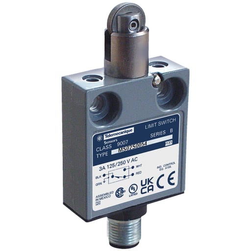 TESENSOR - TEC 9007MS02S0054 Limit switch, 9007, 240 VAC 10amp ms +options