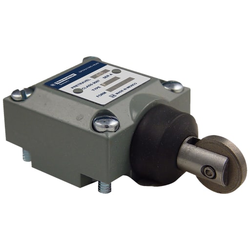 TESENSOR - TEC 9007F NEMA limit switch, 9007C, side roller plunger spring return head, vertical roller