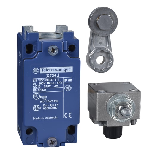 TESENSOR - TEC XCKJ10511H7 Limit switch, XC Standard, XCKJ, thermoplastic roller lever, 1NC+1 NO, snap action, 1/2NPT