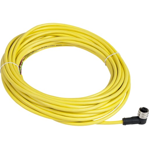 TESENSOR - TES XZCPV1965L10 Pre wired connectors XZ, elbowed female, 1/2"20 UNF, 3 pins, cable PVC 10 m
