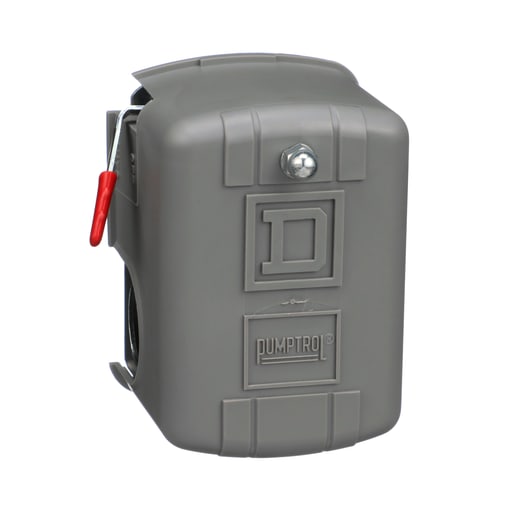 TESENSOR - TEC 9013FHG22J27M1X Square-D Pumptrol, air compressor switch 9013FH, fixed differential, Off at 100 PSI, high hp