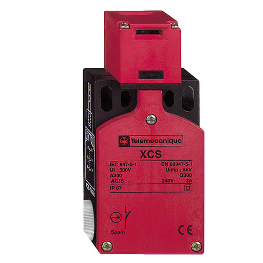 TESENSOR - TEC XCSTA593 Safety switch, TEC Safety switches XCS, plastic XCSTA, 1NC + 2 NO, slow break, 2 entries tapped 1/2" NPT