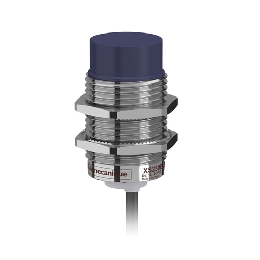 TESENSOR - TES XS230BLPAL5 inductive sensor XS2 M30, L57mm, brass, Sn15mm, 12..24VDC, cable 2m