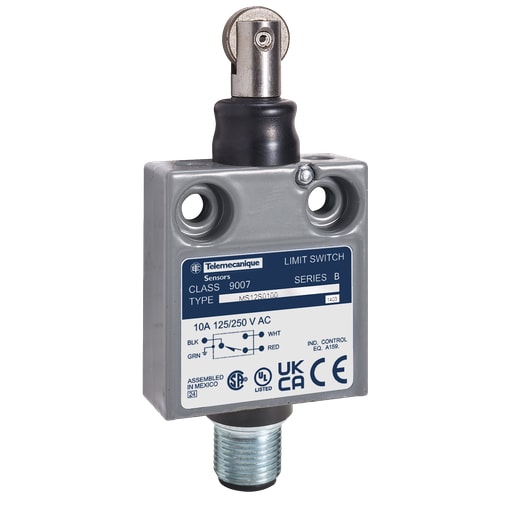 TESENSOR - TEC 9007MS12S0054 Limit switch, 9007, 240 VAC 10amp ms +options