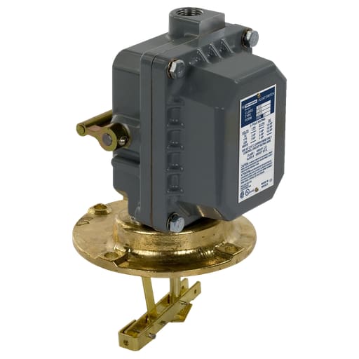 TESENSOR - TEC 9037ER9 Float switch, Square-D Pumptrol, closed tank, NEMA 7/9, flange mounted, 2 NC DPST DB contacts