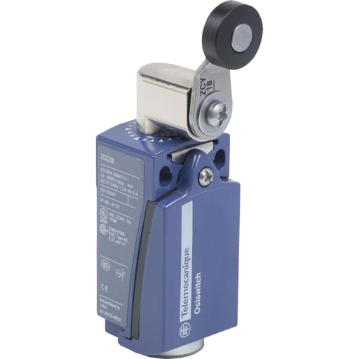 TESENSOR - TEC XCKD2118N12 Limit switch, Limit switches XC Standard, XCKD, thermoplastic roller lever, 1NC+1 NO, snap, 1/2NPT