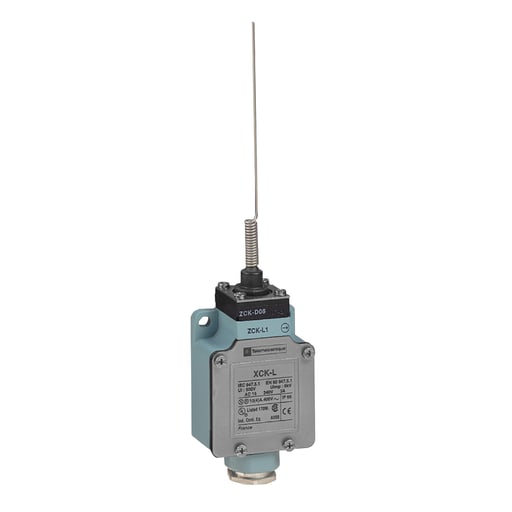 TESENSOR - TEC XCKL106 Limit switch, Limit switches XC Standard, XCKL, cats whisker, 1NC+1 NO, snap action, Cable gland