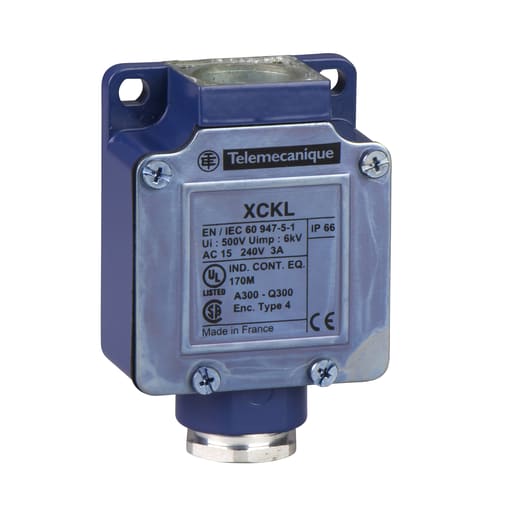 TESENSOR - TEC ZCKL1 Limit switch body, Limit switches XC Standard, ZCKL, 1NC+1 NO, snap action, Cable gland include