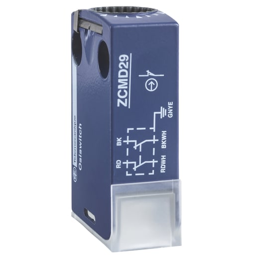 TESENSOR - TEC ZCMD41L2 Limit switch body, Limit switches XC Standard, ZCMD, 2NC+2 NO, silver, snap action, connection, 2 m