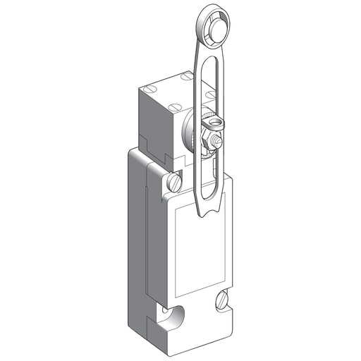 TESENSOR - TES XCKJ110541H7 Limit switch, XC Standard, XCKJ, thermoplastic plastic roller lever var. length, 1C/O, snap, 1/2NPT