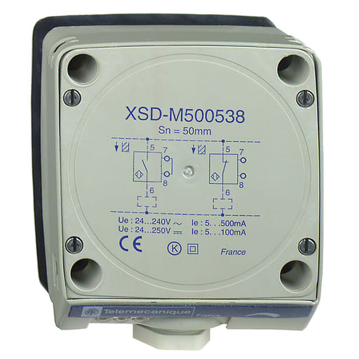 TESENSOR - TES XSDM600539 Inductive proximity sensors XS, inductive sensor XSD 80x80x40, plastic, Sn60mm, 24...240VAC/DC, terminals