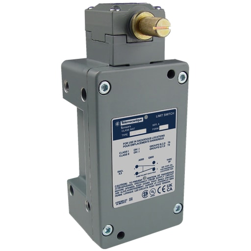 TESENSOR - TEC 9007CR53A2 Limit switch, 9007, 9007CR 1 NO/NC, rotary head, CW+CCW, low differential