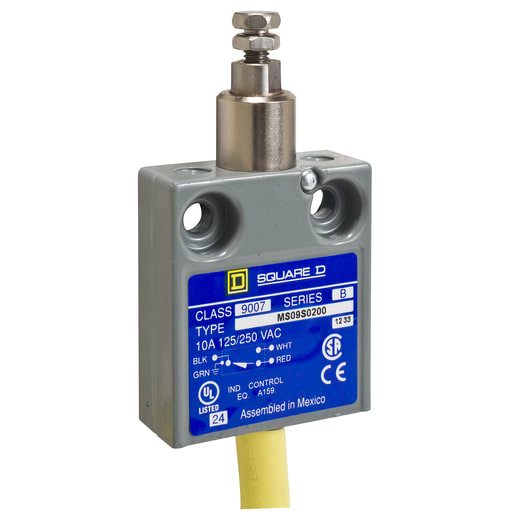 TESENSOR - TEC 9007MS09S0100 Limit switch, 9007, 240 VAC 10amp ms +options