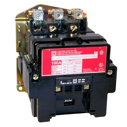Square-D / Schneider - Square D 8903SVO2V03 220/240 VAC 200 Amp 3-Pole Open Type Electrically Held Lighting Contactor