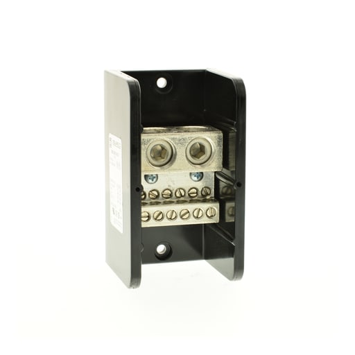 Square-D / Schneider - Square D 9080LBC165212 760 Amp 600 Volt 4 AWG to 500 MCM Primary Phenolic 1-Pole Standard Power Distribution Block