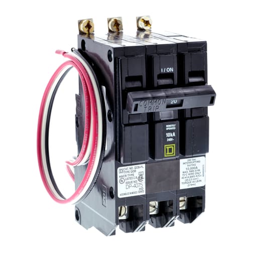 Square-D / Schneider - Square D QOB320PL 3-Pole 20 Amp 240 Volt Bolt-On Thermal Magnetic Miniature Circuit Breaker