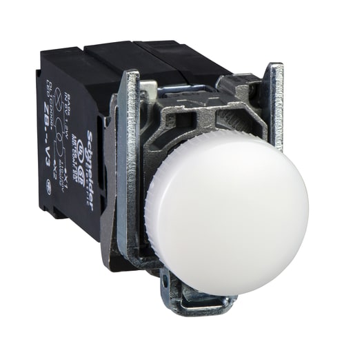 Square-D / Schneider - Square D XB4BV31 22 mm 120 VAC 14 mA White Round Illuminated Pilot Light with LED