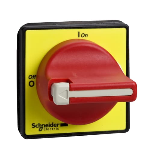 Square-D / Schneider - Square D KDF2PZ 60 x 60 mm Red/Yellow Front Plate and Rotary Handle