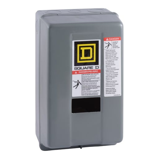 Square-D / Schneider - Square D 8903SMG3V02C 110/120 VAC 30 Amp 4-Pole NEMA 1 Electrically Held Lighting Contactor
