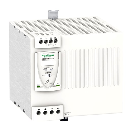 Square-D / Schneider - Square D ABL8RPM24200 200 to 240 VAC Input 24 VDC Output 20 Amp 1-Phase Switch Mode Power Supply