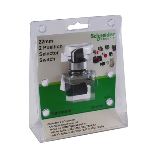 Square-D / Schneider - Square D XB4AS1 22 mm 2-Position Selector Switch