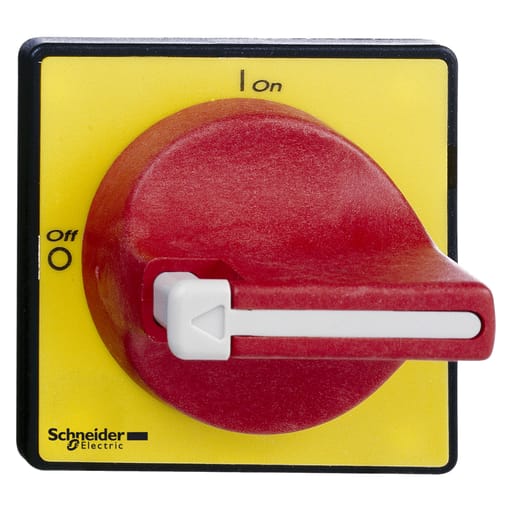 Square-D / Schneider - Square D KDF1PZ 60 x 60 mm Red/Yellow Front Plate and Rotary Handle