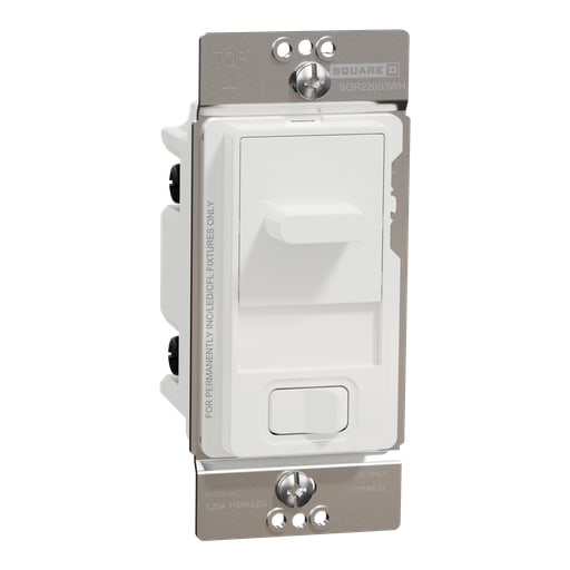 Square-D / Schneider - SQD SQR22603WH Dimmer, X Series, sl