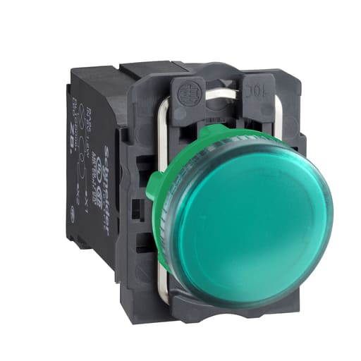 Square-D / Schneider - Square D XB5AV33 22 mm 120 VAC 14 mA Green Round Pilot Light with LED