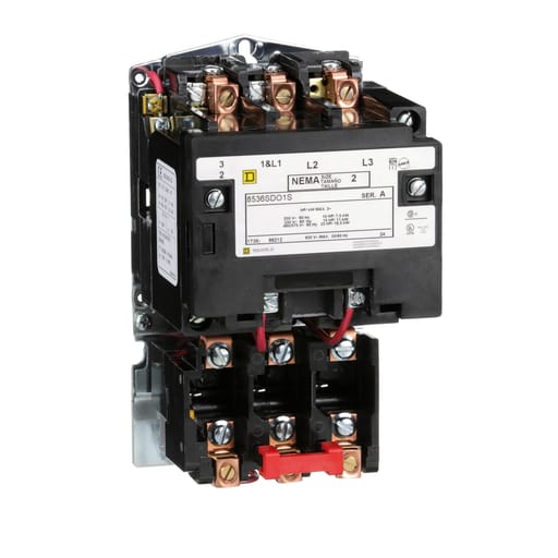 Square-D / Schneider - Square D 8536SDO1V06S 440/480 VAC 45 Amp 25 Hp 3-Pole Open Type Full Voltage Non-Reversing Magnetic Starter