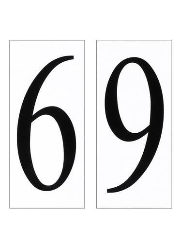 SEAGULL - SeaGull 90616-68 Address Light Collection Traditional White Plastic Number '6' Tile