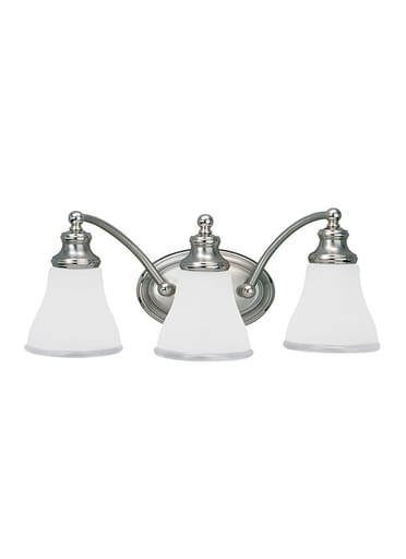 SEAGULL - Alexandria 3 Light Vanity - Two Tone Nickel