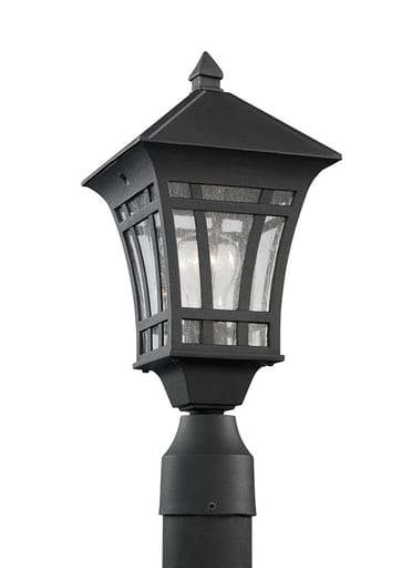 SEAGULL - SEA 82131-12 OUTDOOR POST ONE LIGHT BLACK