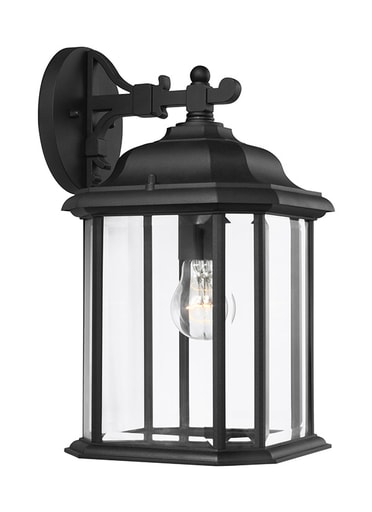 SEAGULL - SEA 84031-12 100W 120V MEDIUM A BLACK SINGLE LIGHT KENT OUTDOOR WALL LANTERN