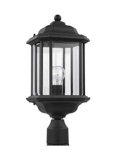 SEAGULL - Kent 1 Light Post Lantern - Black