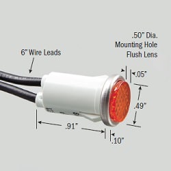 Selecta Switch - Selecta Products SL53216-6-BG 1/2 Inch 125 VAC Amber Neon Flush Indicator Light