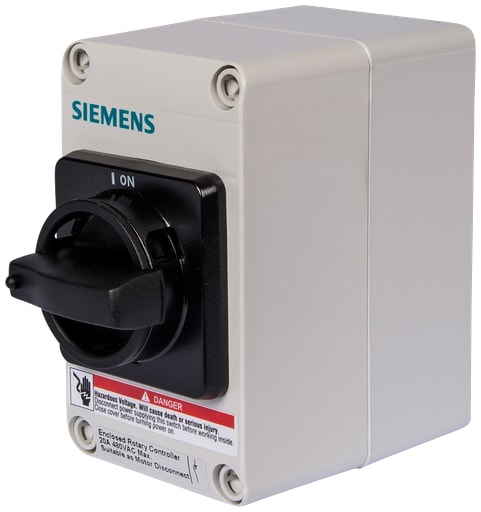 Siemens - Siemens HNF362SW 240/480/600 VAC 250/600 VDC 60 Amp 3-Pole 3-Wire NEMA 4/4X Heavy Duty Non-Fusible Safety Switch