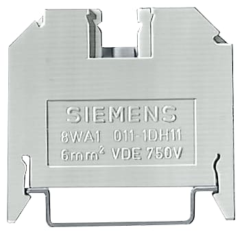 Siemens - Siemens 8WA1011-1DH11 6 mm. 600 Volt 44 Amp 14 to 18 AWG/16 to 8 AWG 1-Terminal Beige Through Type Terminal Block