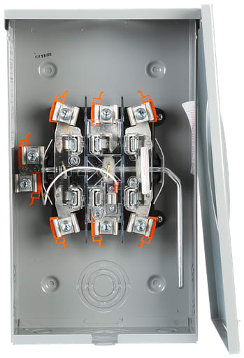 Siemens - Siemens 40007-01 600 VAC 200 Amp 3-Phase 4-Wire 7-Jaw 1-Position Lever Bypass Ringless Meter Mounting Equipment