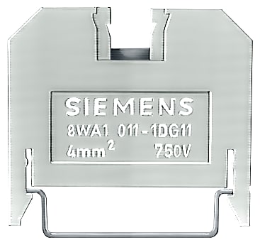 Siemens - Siemens 8WA1011-1DG11 4 mm. 600 Volt 30 Amp 18 to 10 AWG 1-Terminal Beige Through Type Terminal Block